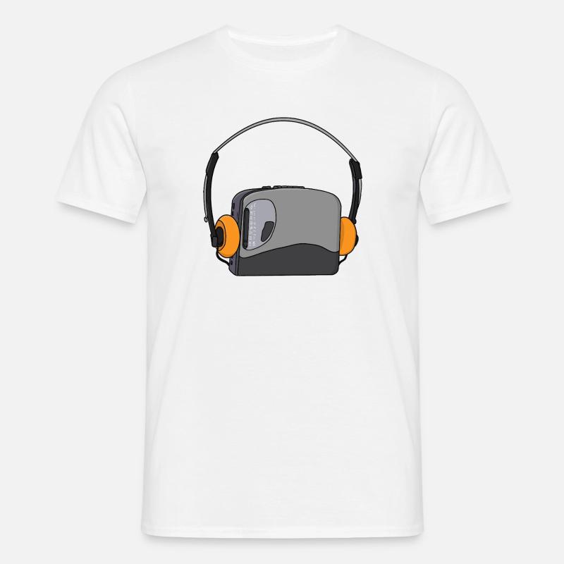 Cool Portable Cassette Audio Player - Men's T-Shirt - white
