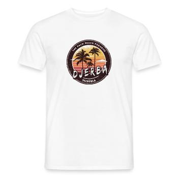 Djerba Tuneisen Palmen Design - Männer T-Shirt - Weiß - Vorne - AI Model Male 178 dark (178cm)