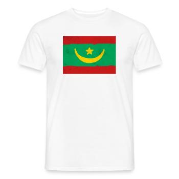 Flag of Mauritania - Men's T-Shirt - white - Front - AI Model Male 178 dark (178cm)