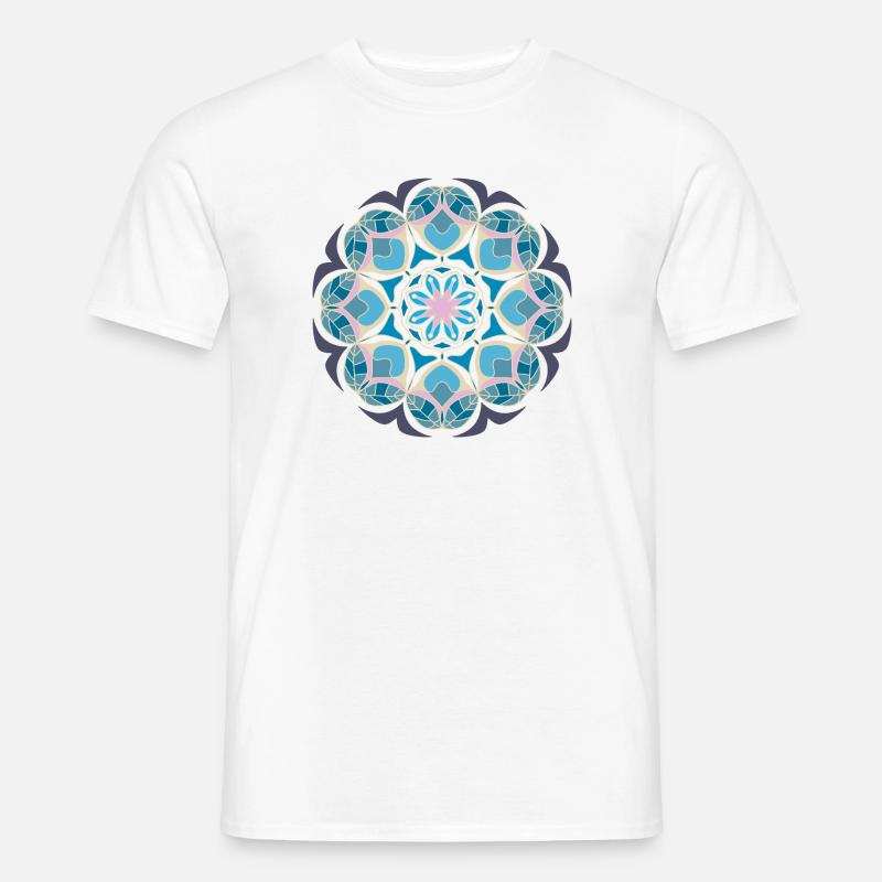 Beach day Mandala - Männer T-Shirt - Weiß