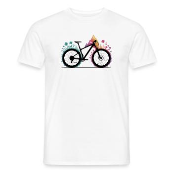 Rainbow MTB Silhouette - Men's T-Shirt - white - Front - AI Model Male 178 dark (178cm)