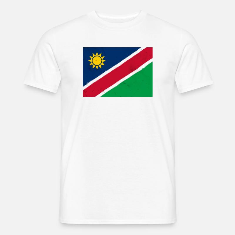 Flagge von Namibia - Männer T-Shirt - Weiß