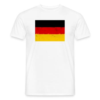 Drapeau de l’Allemagne - T-shirt homme - blanc - Devant - AI Model Male 178 dark (178cm)