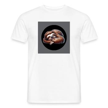 Faultier - cool bleiben immer mit der Ruhe - Männer T-Shirt - Weiß - Vorne - AI Model Male 178 dark (178cm)