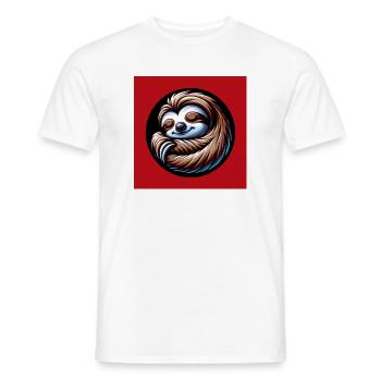 Faultier - cool bleiben immer mit der Ruhe - Männer T-Shirt - Weiß - Vorne - AI Model Male 178 dark (178cm)