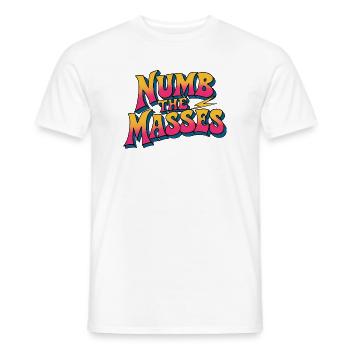 Numb The Masses - Männer T-Shirt - Weiß - Vorne - AI Model Male 178 dark (178cm)