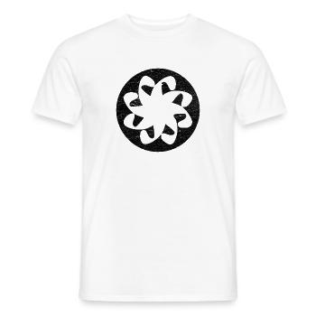 Christlich-armenisches Symbol der Ewigkeit - Schwarzer Kreis - Männer T-Shirt - Weiß - Vorne - AI Model Male 178 dark (178cm)