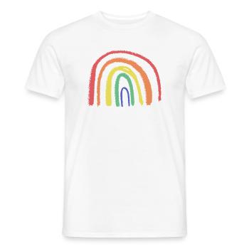 Skurriler Regenbogen-Pinselbogen - Männer T-Shirt - Weiß - Vorne - AI Model Male 178 dark (178cm)