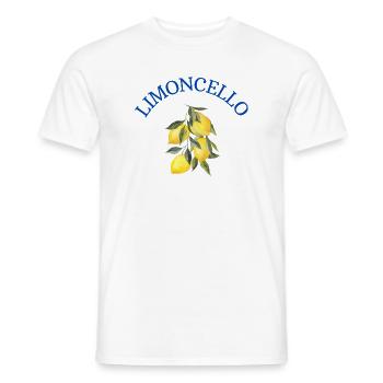 Limoncello – lemons on a branch with lettering - Men's T-Shirt - white - Front - AI Model Male 178 dark (178cm)