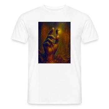 Echoes of the Buried Titan - Männer T-Shirt - Weiß - Vorne - AI Model Male 178 dark (178cm)