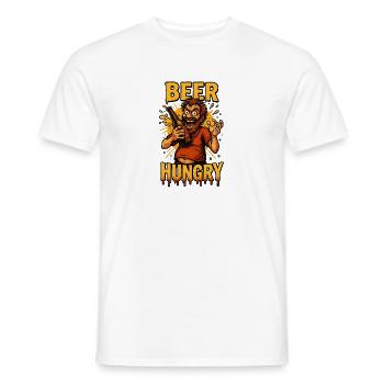 Conception de la faim de bière - T-shirt homme - blanc - Devant - AI Model Male 178 dark (178cm)