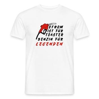Benzin für Legenden - Männer T-Shirt - Weiß - Vorne - AI Model Male 178 dark (178cm)