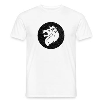 Löwe von Juda Kopf im schwarzen Kreis - Männer T-Shirt - Weiß - Vorne - AI Model Male 178 dark (178cm)