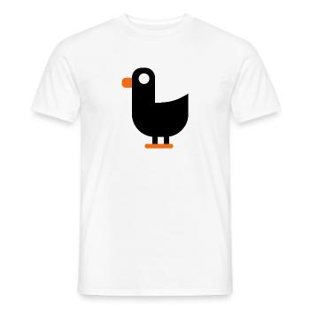 Duck Kurzgesagt - Minimalistische Ente, Earth - Männer T-Shirt - Weiß - Vorne - AI Model Male 178 dark (178cm)