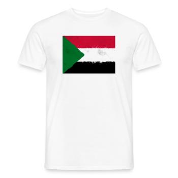 Drapeau du Soudan - T-shirt homme - blanc - Devant - AI Model Male 178 dark (178cm)