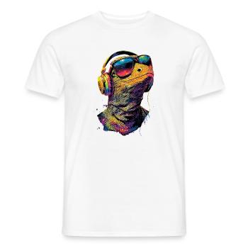 Monitor lizard, reptile, Komodo dragon, banded monitor lizard, lizard - Men's T-Shirt - white - Front - AI Model Male 178 dark (178cm)