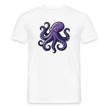 Artiste violet pieuvre - T-shirt homme - blanc - Devant - AI Model Male 178 dark (178cm)