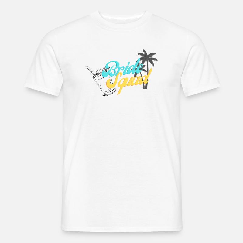 Bride Squad Tropical Sunset Design - Men's T-Shirt - white