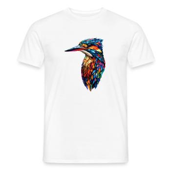 Kingfisher Kingfisher Bird Cute Kingfisher Kingfisher - Men's T-Shirt - white - Front - AI Model Male 178 dark (178cm)