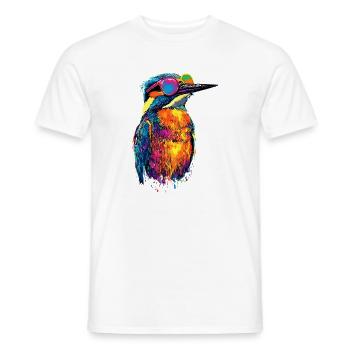 Kingfisher Kingfisher Bird Cute Kingfisher Kingfisher - Men's T-Shirt - white - Front - AI Model Male 178 dark (178cm)