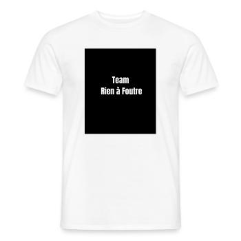 Team Rien à Foutre – Citation attitude française - T-shirt homme - blanc - Devant - AI Model Male 178 dark (178cm)