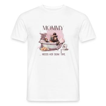 Mommy Needs Her Soak Time – Selfcare Mom Design - Men's T-Shirt - white - Front - AI Model Male 178 dark (178cm)