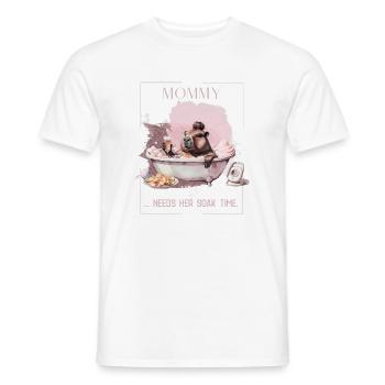 Mommy Needs Her Soak Time – Selfcare Mom Design - Men's T-Shirt - white - Front - AI Model Male 178 dark (178cm)