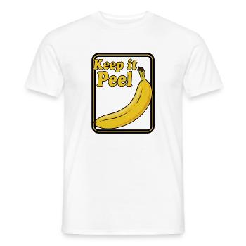 Keep Peel – Banana Humor - Men's T-Shirt - white - Front - AI Model Male 178 dark (178cm)