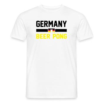 Bier Pong Deutschland - Männer T-Shirt - Weiß - Vorne - AI Model Male 178 dark (178cm)