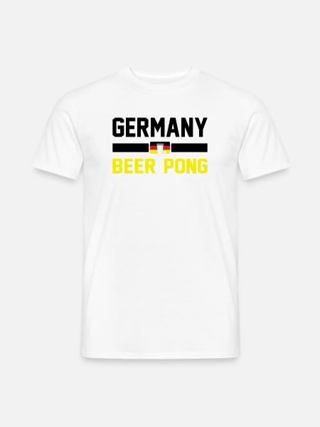 Bier Pong Deutschland - Männer T-Shirt - Weiß