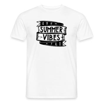 Summer Vibes | Vector graphic - Men's T-Shirt - white - Front - AI Model Male 178 dark (178cm)