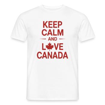 Canadian Love Heart Design - Men's T-Shirt - white - Front - AI Model Male 178 dark (178cm)