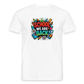 École We Are Back Chemise Graffiti Schule Kids - T-shirt homme - blanc - Devant - AI Model Male 178 dark (178cm)