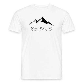 Berge Design Servus Herzschlag für Berge Berg Gruß - Männer T-Shirt - Weiß - Vorne - AI Model Male 178 dark (178cm)