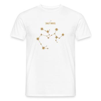 Signe du zodiaque Sagittaire Constellation d’étoiles Doré - T-shirt homme - blanc - Devant - AI Model Male 178 dark (178cm)