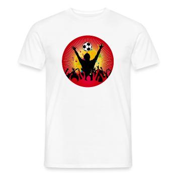Football fan power – pure atmosphere in the stadium - Men's T-Shirt - white - Front - AI Model Male 178 dark (178cm)