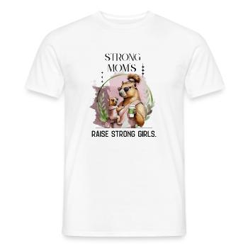Strong Moms Raise Strong Girls – Calm Motherhood D - Männer T-Shirt - Weiß - Vorne - AI Model Male 178 dark (178cm)