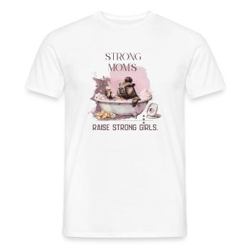 Strong Moms Raise Strong Girls – Calm Motherhood D - Männer T-Shirt - Weiß - Vorne - AI Model Male 178 dark (178cm)