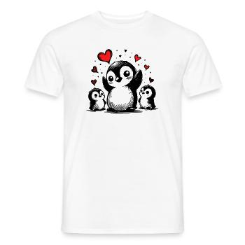 Happy Couple Surrounded by Love - Men's T-Shirt - white - Front - AI Model Male 178 dark (178cm)