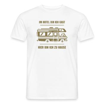 Abenteuer Wohnmobil Natur Landschaft - Männer T-Shirt - Weiß - Vorne - AI Model Male 178 dark (178cm)