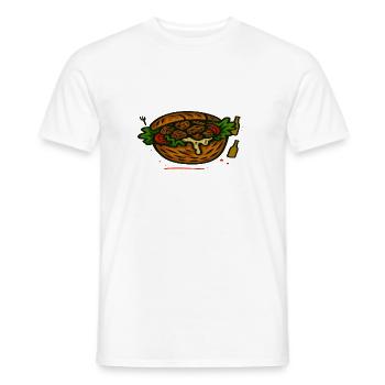 Coffee and cake illustration - Men's T-Shirt - white - Front - AI Model Male 178 dark (178cm)