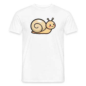 Snail - Men's T-Shirt - white - Front - AI Model Male 178 dark (178cm)