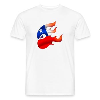 Flagge von Chile - Chile - Ninja - Männer T-Shirt - Weiß - Vorne - AI Model Male 178 dark (178cm)