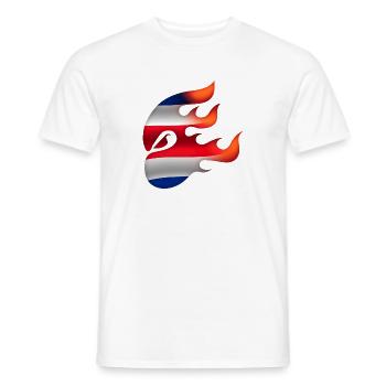 Costa Rica Flag - Costa Rica - Ninja - Men's T-Shirt - white - Front - AI Model Male 178 dark (178cm)