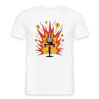 Mode d’attaque Cycliste Couronne Dessin animé - T-shirt homme - blanc - Devant - AI Model Male 178 dark (178cm)