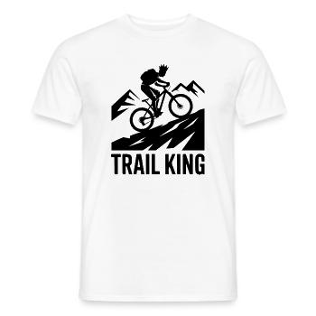 Trail King MTB Crown Silhouette - Men's T-Shirt - white - Front - AI Model Male 178 dark (178cm)
