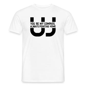 Motif de lune céleste et d’étoiles - T-shirt homme - blanc - Devant - AI Model Male 178 dark (178cm)