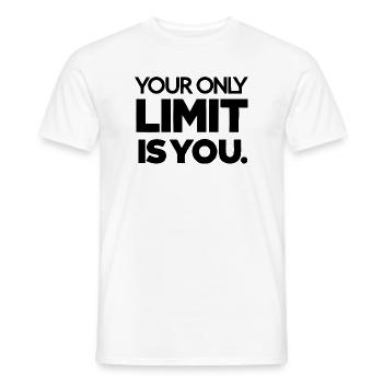 Motif de lune et d’étoiles célestes - T-shirt homme - blanc - Devant - AI Model Male 178 dark (178cm)