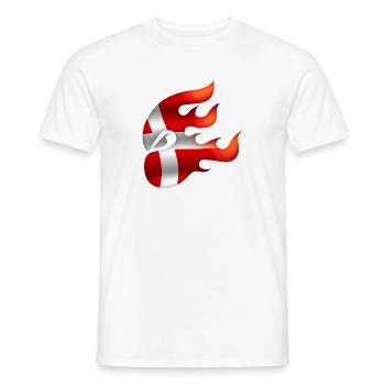 Drapeau du Danemark - Danemark - Ninja - T-shirt homme - blanc - Devant - AI Model Male 178 dark (178cm)