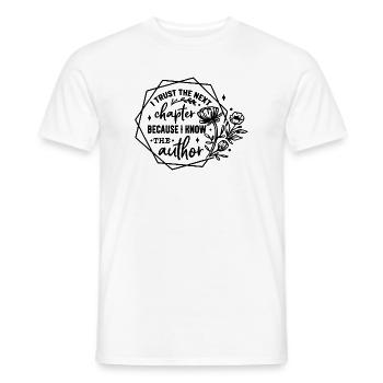 I Trust The Next Chapter Author - Men's T-Shirt - white - Front - AI Model Male 178 dark (178cm)